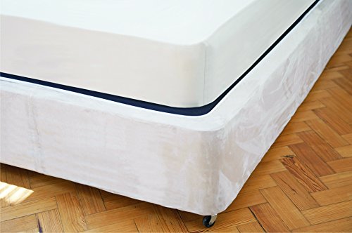 Housse de lit à sommier tapissier en daim lin pour lit double XL - 7
