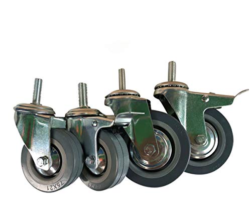 Roues de rechange 100 mm silencieuses en polyuréthane avec tige filetée M10