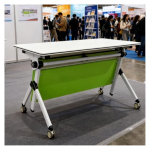 Mesa de entrenamiento plegable portátil con ruedas bloqueables, escritorio modular para oficina o aula, 55.1 x 19.6 x 29.5 pulgadas, resistente y fácil de mover (1 unidad)