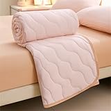 Odot Bettdecke Ohne Bezug Sommer, 4,5 Tog Bettdecke Ohne Bezug Dünne Nutzbar Sommerbettdecke Leicht Doppelseitige Sommerdecke für Bett Sofa (Khakirosa,100 * 150cm)