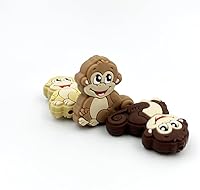 Vista 6 de 10Pcs Monkey Focal Beads for Pens Cute Monkey Bead Silicone Focal Beads for Keychain Making Bracelet Beading Crafts Supplies