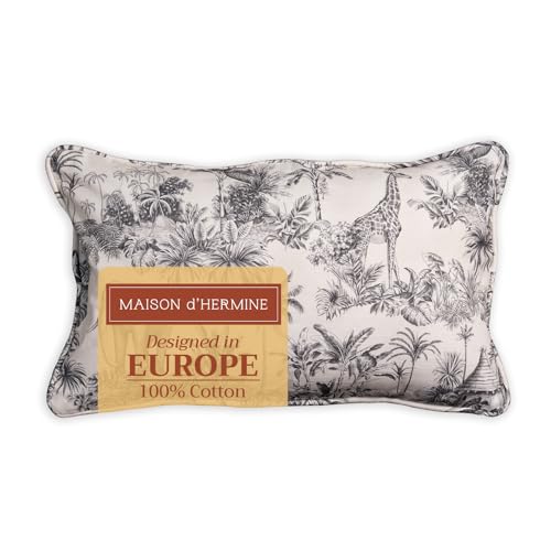 Maison d' Hermine Throw Pillow Covers 100% Cotton (12" x 20" - Pack of 1)