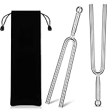 Obtendrás: el paquete incluye 2 piezas de diapasones de acero inoxidable, de unos 120 mm/ 4,72 pulgadas de longitud total, 17 mm/ 0,67 pulgadas de anchura y 8 mm/ 0,31 pulgadas de diámetro, fáciles de guardar y transportar