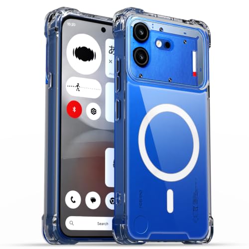 Image of Outlouders Back Cover for Nothing Phone 4b 5G | Magnetic-Safe | Transparent PC + TPU | Magnetic Support | Shockproof Protection Bumper Case (Transparent)