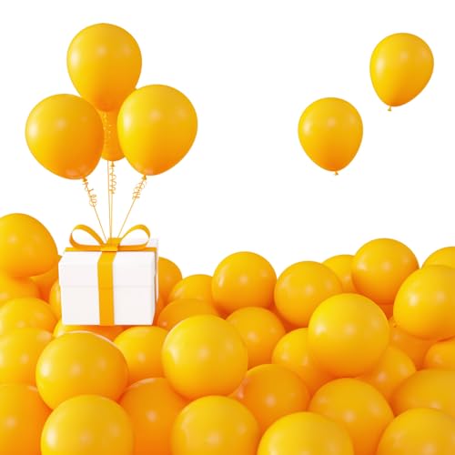 Image of KALOR Lemon Yellow Balloons,100 Pcs 5 Inch Mini Matte Latex Balloons for Balloon Garland Arch, Birthday Decoration, Wedding Party, Baby Shower Decorations