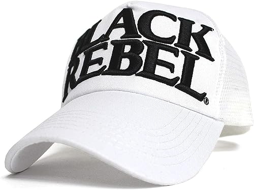 [BLACK REBEL] ���b�V���L���b�v �����Y ���f�B�[�X �X�q �A���J�W ���]�[�g �j�����p �S���t �v���[���g �I�[���V�[�Y�� �u���b�N���x�� BR1600003 (�z���C�g×�t?���b�N)