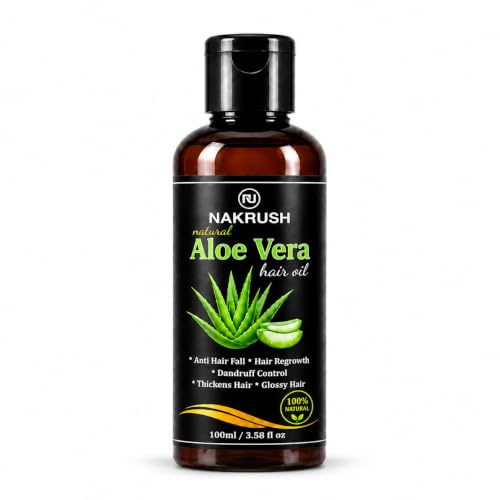 Image of Pure Aloe Vera Hair Oil 100ml | Ayurvedic Hair Growth Oil for Hair Fall Control | Non-Sticky Scalp Nourishment Oil with Herbal Ingredients | For Men & Women