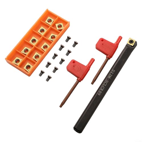 Kit completo de porta herramienta de torno con 11 insertos carburo
