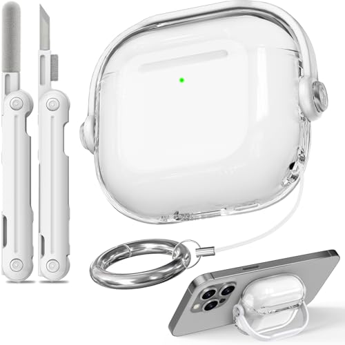 Women Case for Airpods 4 (Clear+White) for Men Women