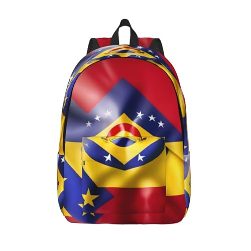 Sac à dos en toile drapeau Venezuela WURTON résistant pour éviter l'usure