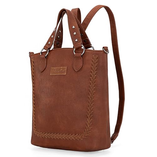 Image of Wrangler Convertible Backpack Purse for Women Vintage Tote Bag Multifunction Shoulder Bag