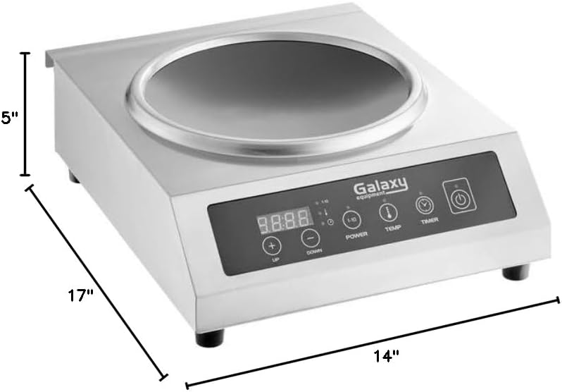 Stainless Steel Countertop Wok Induction Range/Cooker - 120V, 1800W