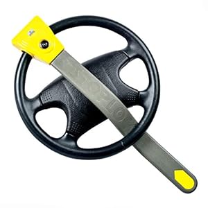 Stoplock HG 134-59 Original Anti-Theft Key Lock Steering Wheel Lock – Anti-Theft Security Deterrence Device for Cars and Other Vehicles, Yellow