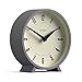 JONES CLOCKS® Venus Desk Clock | Modern Round Design | Gray | Stylish Retro Look for Shelf, Table, Mantel or Bedside