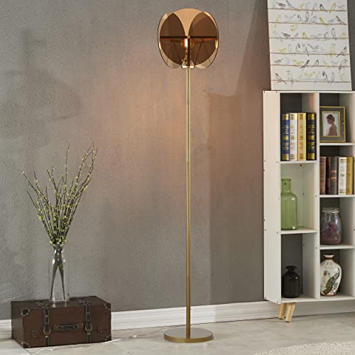 Leezm Floor Lamp, Standing Lamp Led Torchiere Floor Lamp For Bedroom Floor Lamps For Living Room Modern Gold Floor Lamp Industrial Tall Lamp With Acrylic Lampshade 3 Way Dimmable Floor Lamp For Office #TOP4