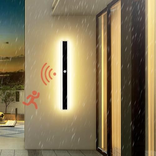 Lampe murale avec détecteur de mouvement IP65 noir 180cm 3000K pour villa