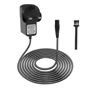 Knocery 12V0.4A for Braun Shaver Charger Cable Series 1, 3, 5, 7, 9, Epilator Silk-Epil 9/7 / 5, 3040s, 3010s, 300BT, 3000s, 3020s, Trimmer Beard 3 Pin Chargers Power Lead 5544, 5409, 7220, 5377