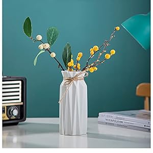 White ceramic vase flower vase dried flower vase for modern home decor fit for foyer living room fireplace bedroom kitchendecent gift 827 h  urban country home decor