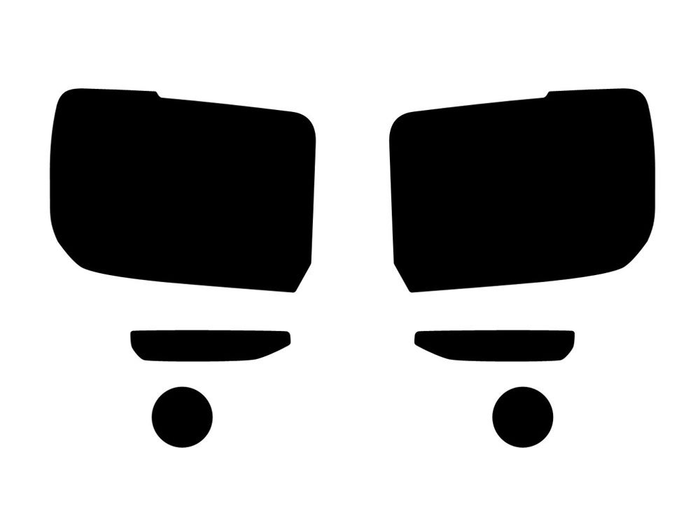 Rvinyl Headlight Tint Covers Compatible with GMC Sierra 2014-2018 (1500) - Installation Kit