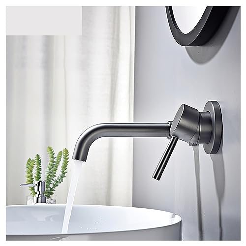 Robinet de lavabo encastrable chrome à double commande pour salle de bain moderne - 3