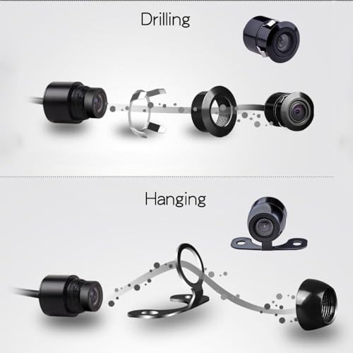 Image of Backup HD Camera Rear Front View License Plate Night Vision Waterproof Compatible with Alpine Car Radio iLX-F409 iLX-F409 ILX-F509 ILX-W650 ILX-W650 INE-W960 INE-W970HD IVE-W535HD