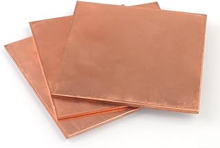 GatherTOOL 1PC/Set 99.9% Pure T2 Copper Plate 50mmx50/ 100x100mm/ 200x200mm/ 300x300MM Copper Cu Metal Sheet for CNC Machining/Chip Ram Cooling (Color : 1PC 300x300mm, Size : Thickness 2.5mm)