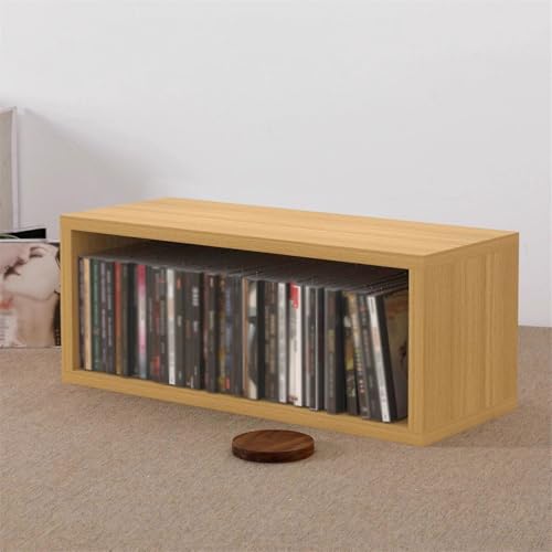 Estante multifuncional de madera para discos de vinilo con acabado premium 5
