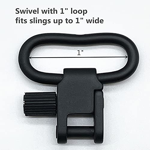 Image of Sling Swivel Sling Mount, Two Point Sling Swivels Attachment Clips, 1 1.25 1.5 in Metal Gun Sling Swivels for Rifle and Shotgun