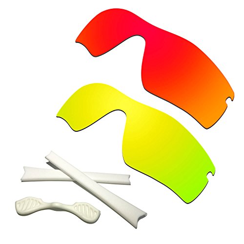 Verres polarisés rouges or 24k et kit caoutchouc pour Oakley Radar Path