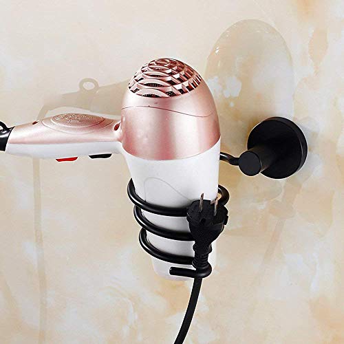 Support de sèche-cheveux de style européen en acier inoxydable noir avec finition oxydée