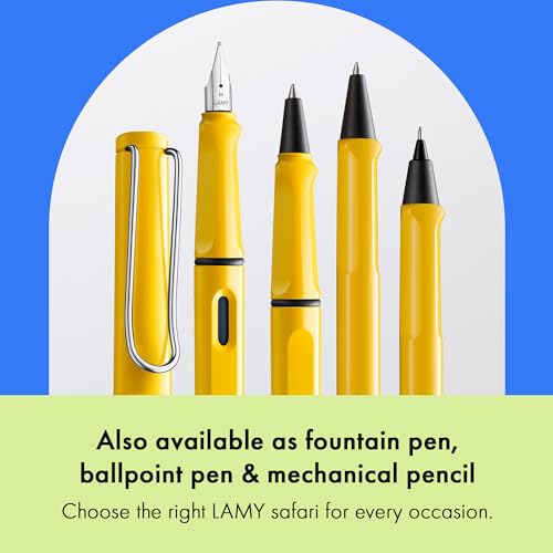 Image of Lamy Safari Yellow Roller Ball Pen with Medium M63 blue refill