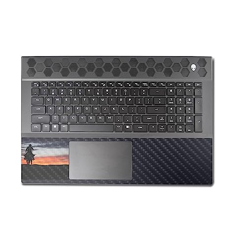 Image of MightySkins Carbon Fiber Skin Compatible with Alienware M18 R1 (2023) Full Wrap Kit - Lone Rider | Protective, Durable Textured Carbon Fiber Finish | Easy to Apply & Change Styles | Made in The USA