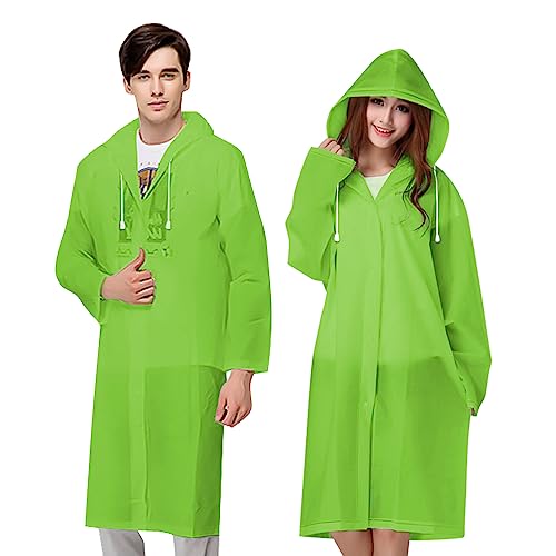 Vicloon Regenponcho, 2 Stück Regenponcho Festival Einweg, Unisex Wiederverwendbar Transparent Regenmantel, PEVA Tragbarer Wasserdicht Regencape, für Reisen, Wandern, Radfahren & Camping
