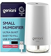 GENIANI Portable Cool Mist Humidifiers for Bedroom & Office - Ultrasonic Humidifier for Home, Bab...
