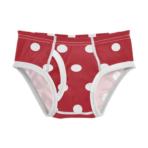 Boys Cotton Briefs Underwear White Polka Dots On Red Toddler Boy Cotton Underwear Toddler 3t Underwear Boy