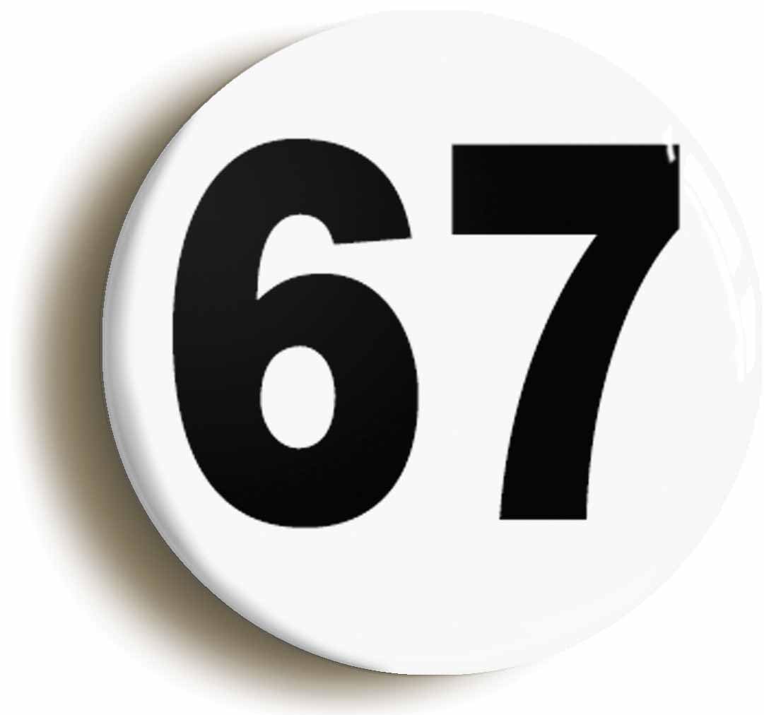 Ozorath Plain Number 67 Fridge Magnet