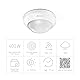 Steinel Bewegungsmelder IS 360-3 weiß, 2000 W Schaltlast, 360° PIR Sensor, 12 m Reichweite, LED geeignet, Deckenmontage