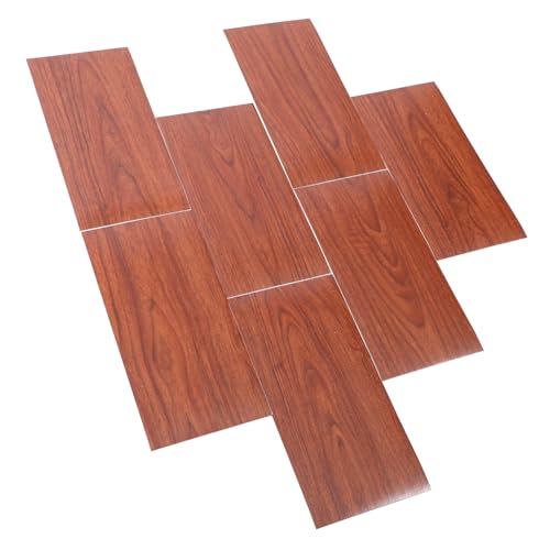 Balacoo Wood Grain Floor Stickers for Bedroom/Kitchen 8 Pack Self-Adhesive Waterproof Peel Stick Decals Easy Clean No Residue