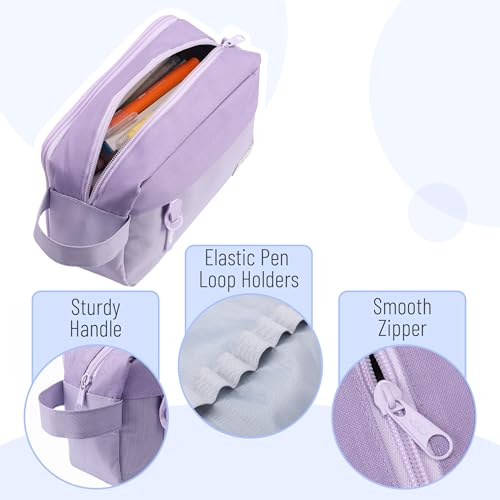 Image of Mr. Pen Large Capacity Pencil Pouches and Bags - Mint Green School