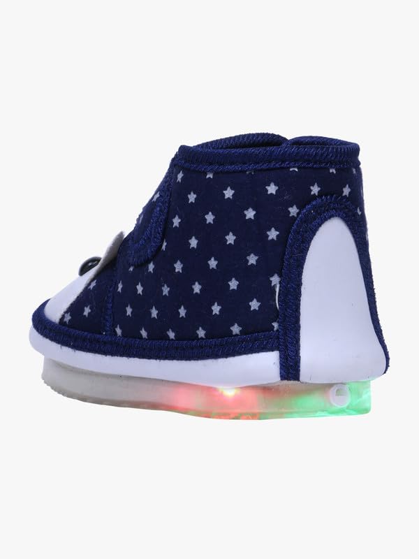 Image of CHIU Kids LED Light Shoes with Chu Chu Music Sound & Small Star Print for Baby Girls and Boys (Age Group - 12-15 Months, 15-18 Months 18-21 Months, 21-24 Months)