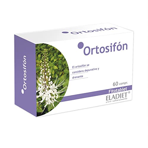 Complemento Alimenticio Con Ortosifón - 60 Comprimidos - Ayuda A Controlar Tu Peso - Favorece El Funcionamiento De Los Riñones - Propiedades Drenantes, Diuréticas Y Antioxidantes - Eladiet