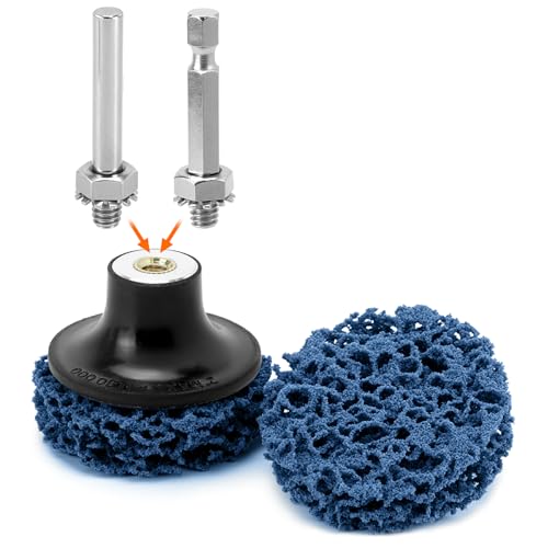QWORK® 17-tlg. CSD Scheibe Set, 50mm Schleifscheibe Grobreinigungsscheibe für Oberflächenbearbeitung, Rost- und Lackentfernung
