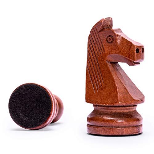 Pièces d'échecs en bois Staunton n°6 avec boîtier de rangement de luxe