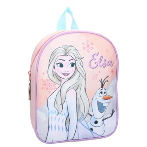 mybagstory - Sac à dos – La Reine Des Neiges – Rose - Enfant - Ecole - Maternelle - Garderie - Crèche - Cartable Fille - Taille 29 cm - Bretelles...