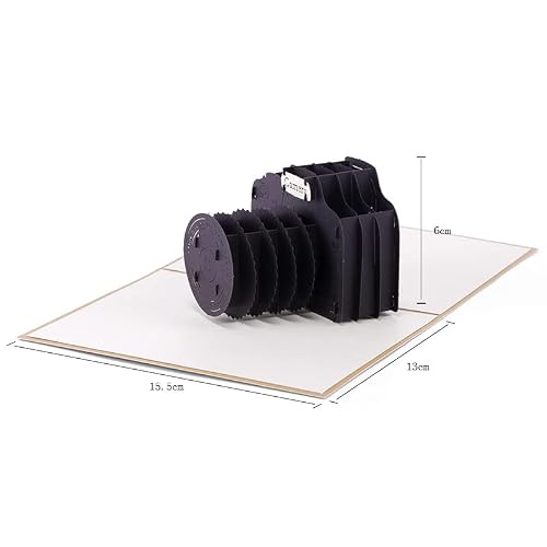 Paper Spiritz Camera Pop-Up Cards 3D Birthday Greeting Cards Handmade For All Occasions, Father's Day Mother's Day Cards, Anniversary Card Thank You Card, Graduation Card, Christmas Card With Envelopes #TOP4