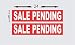 2 - 6x24 SALE PENDING Real Estate Rider Sign Red REVERSE OUT