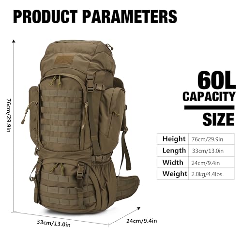 Mardingtop 60 Liter Taktischer Rucksack für Outdoor-Aktivitäten