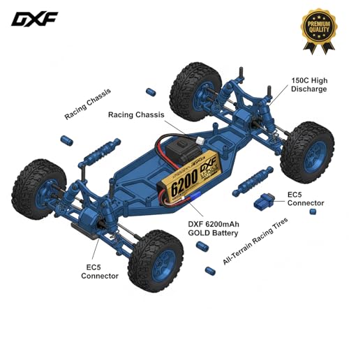 Batería de polímero de litio 4S fiable de 14,8 V y 6200 mAh para competición de coches rc 4