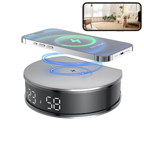 LIZVIE WiFi Camera Clock Video Recorder Real-Time Camera with Wireless Spy Camera Clock, 1080P HD,Motion Detection 110°Viewing Angle Security Camera for Home Office Store(2.4Ghz)