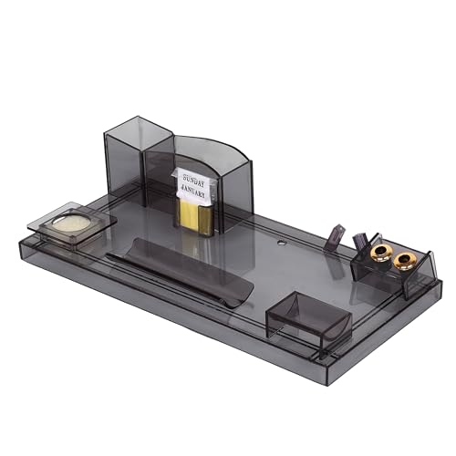 Image of DESKDOCK Acrylic Flag Design Pen Stand for Office and Study Table | 2 Pen Free